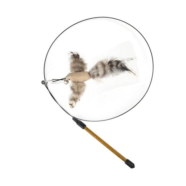 Funny Feather Bird with Bell Cat Stick Toy for Kitten Playing Teaser Wand Toy Cat Supplies Interactive Wiggle Moving Cat Kicker Toy with Plush Interactive Cat Toys Fun Toy For Cat Exercise Stevvex