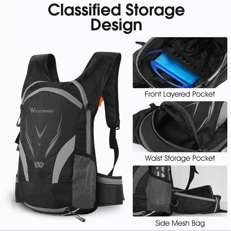 Bike Bags Portable Waterproof Backpack Cycling Water Bag Outdoor Sport Climbing Hiking Pouch Hydration Backpack  Bike Backpack  Mountain Biking Daypack Cycling Hiking Bicycle 10L Stevvex