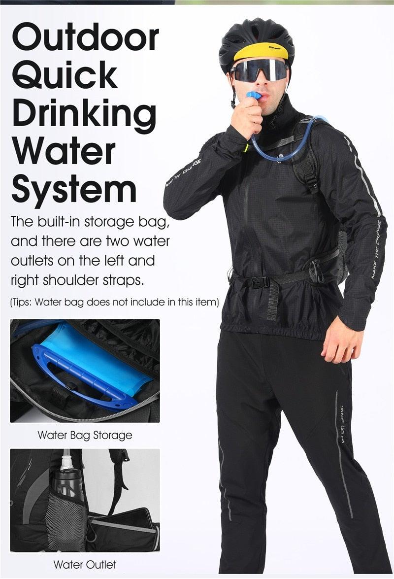 Bike Bags Portable Waterproof Backpack Cycling Water Bag Outdoor Sport Climbing Hiking Pouch Hydration Backpack  Bike Backpack  Mountain Biking Daypack Cycling Hiking Bicycle 10L Stevvex