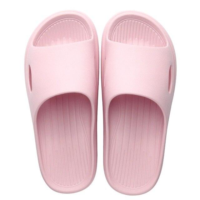 Women Summer Slippers Beach Slide Sandals Flip Flops Non-slip Soft Sole Men Couple Casual Shoes Non-Slip Quick Drying Slipper For Women Men Thick Sole Indoor Home Spa Open Toe Sandals Stevvex