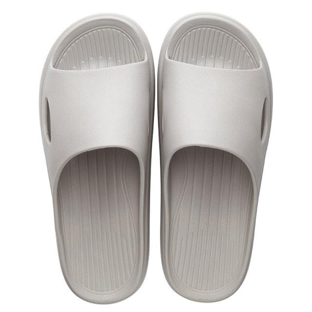 Women Summer Slippers Beach Slide Sandals Flip Flops Non-slip Soft Sole Men Couple Casual Shoes Non-Slip Quick Drying Slipper For Women Men Thick Sole Indoor Home Spa Open Toe Sandals Stevvex