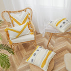 Cushion Cover Cotton Linen Pillowcase Tufted Beige Decorative Fashionable Cotton Hand-Woven Throw Pillow Covers Tufted  Pillow Covers  Bedroom Throw Pillow Cushion For Bed Home Stevvex
