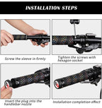 Bicycle Handlebar Grips Cycling Bicycle Accessories Non-Slip Bicycle Handlebar Grips Bike Handle Ergonomic Shockproof Bicycle Handle Grip With Adjustable Aluminum Lock For Mountain Bike Stevvex