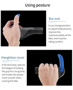 Bicycle Handlebar Grips Cycling Bicycle Accessories Non-Slip Bicycle Handlebar Grips Bike Handle Ergonomic Shockproof Bicycle Handle Grip With Adjustable Aluminum Lock For Mountain Bike Stevvex