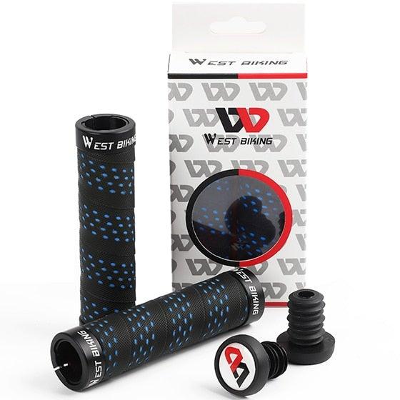 Bicycle Handlebar Grips Cycling Bicycle Accessories Non-Slip Bicycle Handlebar Grips Bike Handle Ergonomic Shockproof Bicycle Handle Grip With Adjustable Aluminum Lock For Mountain Bike Stevvex