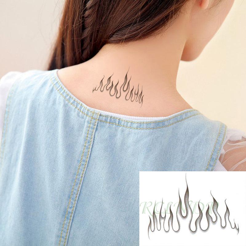 New Waterproof Temporary Sticker Tattoo Flame Heart Star Element Body Art Cute Small Tattoos For Kids Womens Stevvex