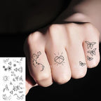 New Waterproof Temporary Sticker Tattoo Flame Heart Star Element Body Art Cute Small Tattoos For Kids Womens Stevvex