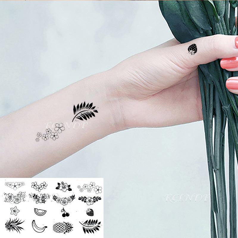 New Waterproof Temporary Sticker Tattoo Flame Heart Star Element Body Art Cute Small Tattoos For Kids Womens Stevvex
