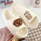 Women Flip Flops Indoor Soft Non Slip Slippers Summer Fashion New Flat Beach Casual Cats Dogs Shoes Open Toe Soft Slippers Soft Shower Bath Pool Gym House Slipper Stevvex