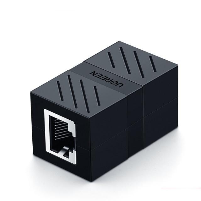 Elegant Small RJ45 Network Coupler Connector Cat7/6/5e Ethernet Adapter 8P8C Network Extender Extension Cable For Ethernet Cable Adapter Female To Female Black Stevvex