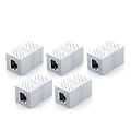 Elegant Small RJ45 Network Coupler Connector Cat7/6/5e Ethernet Adapter 8P8C Network Extender Extension Cable For Ethernet Cable Adapter Female To Female Black Stevvex