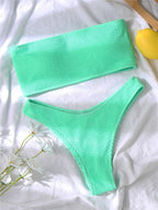 Women One-Shoulder Bikini Swimsuit Women Push Up Swimwear Women's Bathing Suit Comfortable Bikini Ribbed Two Piece Swimsuit Bikini Set Summer Bathing Suit Beach Wear Swimming Suit Stevvex
