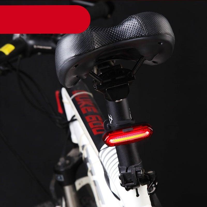 Rechargeable LED USB Mountain Bike Tail Light Taillight Safety Warning Bicycle Rear Light Bicycle Lamp Red High Intensity Rear LED Accessories Fits On Any Road Bikes Helmets Stevvex