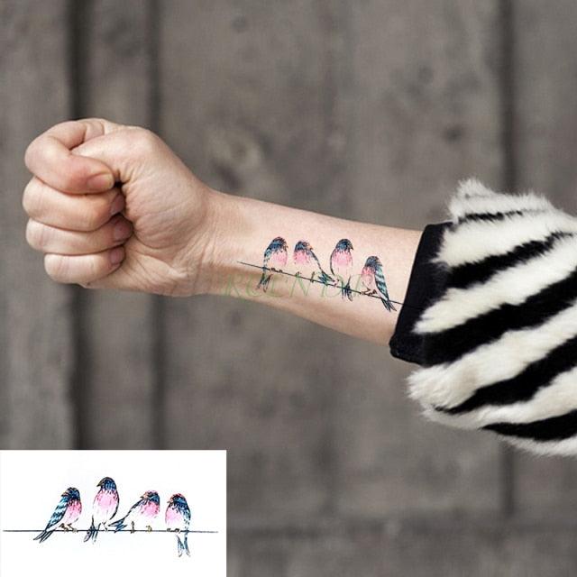 New Waterproof Temporary Sticker Tattoo Flame Heart Star Element Body Art Cute Small Tattoos For Kids Womens Stevvex