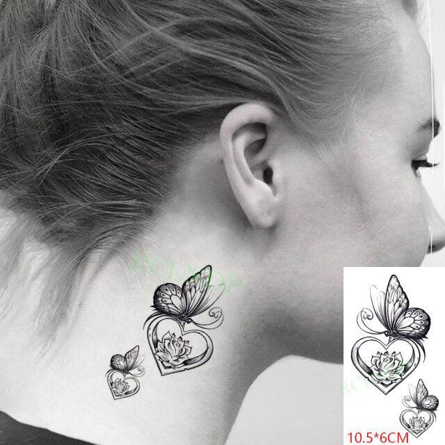 New Waterproof Temporary Sticker Tattoo Flame Heart Star Element Body Art Cute Small Tattoos For Kids Womens Stevvex