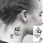 New Waterproof Temporary Sticker Tattoo Flame Heart Star Element Body Art Cute Small Tattoos For Kids Womens Stevvex