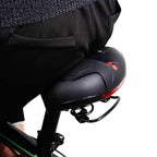 Reflective Breathable Bike Saddle Cushion Leather Surface Seat Mountain Bicycle Shock Absorbing Hollow Bike Seat For Women Or Men Bicycle Saddle Replacement Padded Soft High Density Memory Foam With Dual Shock Absorbing Stevvex
