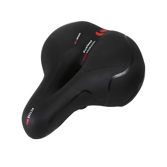 Reflective Breathable Bike Saddle Cushion Leather Surface Seat Mountain Bicycle Shock Absorbing Hollow Bike Seat For Women Or Men Bicycle Saddle Replacement Padded Soft High Density Memory Foam With Dual Shock Absorbing Stevvex
