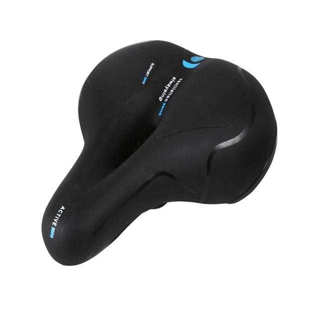 Reflective Breathable Bike Saddle Cushion Leather Surface Seat Mountain Bicycle Shock Absorbing Hollow Bike Seat For Women Or Men Bicycle Saddle Replacement Padded Soft High Density Memory Foam With Dual Shock Absorbing Stevvex