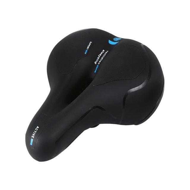 Reflective Breathable Bike Saddle Cushion Leather Surface Seat Mountain Bicycle Shock Absorbing Hollow Bike Seat For Women Or Men Bicycle Saddle Replacement Padded Soft High Density Memory Foam With Dual Shock Absorbing Stevvex