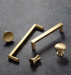 Modern Gold Knob Pure Copper Kitchen Cabinet Handles Cupboard Door Pulls Drawer Knobs Brass Furniture Handle Hardware Drawer Pulls Cupboard Knob For Kitchen Furniture Hardware Stevvex