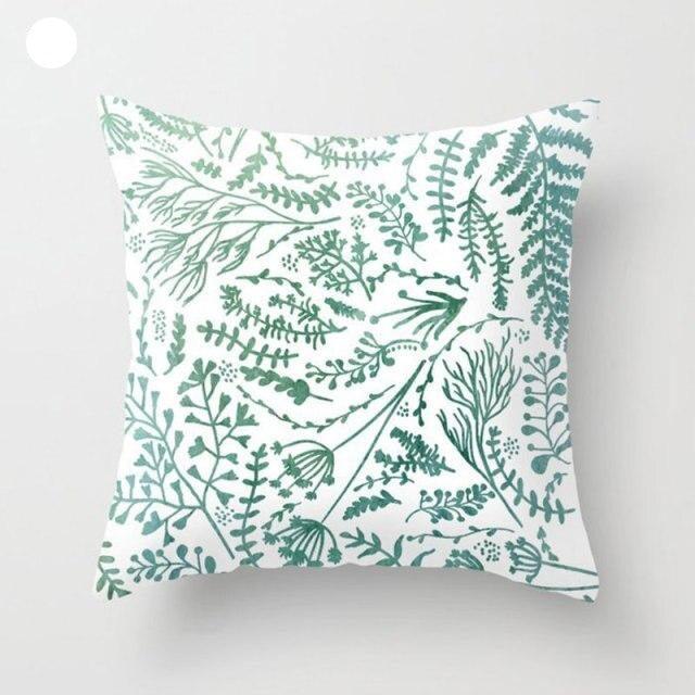 Mint Green Cushion Cover Pillowslip Home Supplies Decorative Fresh Mint Green Gray Watercolour Stripes Generic Solid Decorative Bedroom Pillow Cases Covers Pillow Case Simple Living Room Stevvex