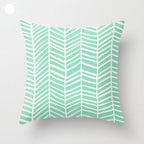 Mint Green Cushion Cover Pillowslip Home Supplies Decorative Fresh Mint Green Gray Watercolour Stripes Generic Solid Decorative Bedroom Pillow Cases Covers Pillow Case Simple Living Room Stevvex