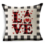 New Plaid Christmas Linen Pillowcase Xmas Series Cushion Cover Case Pillow Custom Square Pillowcase Cushion Cover Thrown Linen Pillowcase Christmas Gift 45X45CM Stevvex