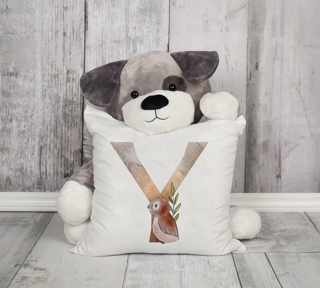 Animal Printed Pillow Cover Cartoon Giraffe Fox Bunny White Seat Polyester Decorative Cushion Cover Sofa Kids Room Alphabet Pillow Cover With Cute Animals Pillow Cases Outdoor Indoor Square Cushion Covers For Home Sofa Couch 45x45cm Stevvex