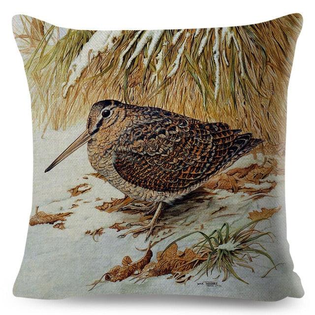 Colorful Pillow Cover Woodland Fox Bird Owl For Kids Room Sofa Home Decor Cute Cartoon Squirrel Cushion Cover Polyester Cotton Pillowcase Vintage Animal Throw Pillow Covers Wild Animals Cotton Linen Square Decorative Cushion Covers Stevvex
