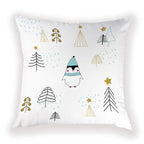 New Year Christmas Decorations Pillows Cover Christmas Décor for Home Christmas Tree Snowflake Snowman Reindeer Home Decor Throw Pillow Case Cushion Cover Santa Merry Christmas Gift Xmas 45x45cm