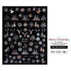 3D Nail Stickers Decals Snowflakes Elk Bear Christmas Xmas Transfer Stickers Nail Art Self-Adhesive Decals Decoration  Nail Art Stickers Decals Christmas Snowflake Bronzing Christmas Slider Nail Art 3D Decals Decoration Stevvex