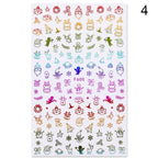3D Nail Stickers Decals Snowflakes Elk Bear Christmas Xmas Transfer Stickers Nail Art Self-Adhesive Decals Decoration  Nail Art Stickers Decals Christmas Snowflake Bronzing Christmas Slider Nail Art 3D Decals Decoration Stevvex