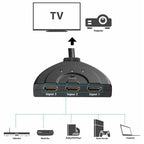 1080P HDMI 3 Ports HDMI Splitter Cable 4K 1080P HDMI Switcher 3 In 1 Out HDMI Splitter With High Speed Pigtail Cable HUB Adapter For Laptop HDTV Projector Stevvex