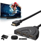 1080P HDMI 3 Ports HDMI Splitter Cable 4K 1080P HDMI Switcher 3 In 1 Out HDMI Splitter With High Speed Pigtail Cable HUB Adapter For Laptop HDTV Projector Stevvex