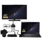1080P HDMI 3 Ports HDMI Splitter Cable 4K 1080P HDMI Switcher 3 In 1 Out HDMI Splitter With High Speed Pigtail Cable HUB Adapter For Laptop HDTV Projector Stevvex