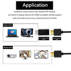 4K Display Port To HDMI Compatible Adapter Converter Display Port Male DP To Female HD TV Cable Adapter Video Audio Compatible With Computer Desktop Labtop PC Monitor HDTV Gold Plated Stevvex