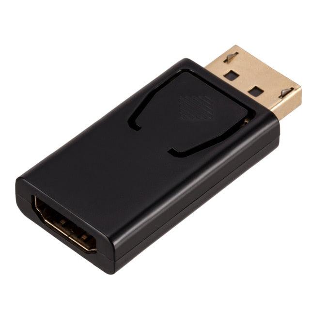 4K Display Port To HDMI Compatible Adapter Converter Display Port Male DP To Female HD TV Cable Adapter Video Audio Compatible With Computer Desktop Labtop PC Monitor HDTV Gold Plated Stevvex