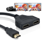 1PC HDMI Splitter 1080P HDMI Male To Double Female Adapter Cable 1 In 2 Out HDMI Converter HDMI Splitter Adapter Cable For HDTV HD LED LCD Stevvex