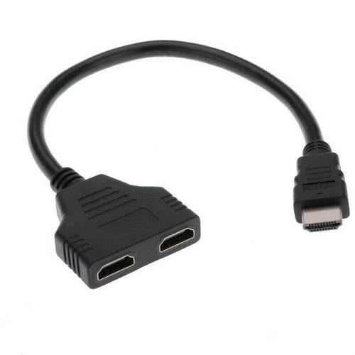 1PC HDMI Splitter 1080P HDMI Male To Double Female Adapter Cable 1 In 2 Out HDMI Converter HDMI Splitter Adapter Cable For HDTV HD LED LCD Stevvex