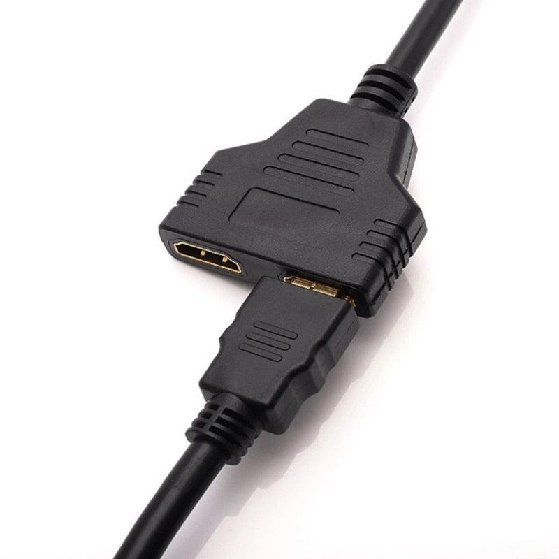 1PC HDMI Splitter 1080P HDMI Male To Double Female Adapter Cable 1 In 2 Out HDMI Converter HDMI Splitter Adapter Cable For HDTV HD LED LCD Stevvex