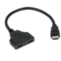 1PC HDMI Splitter 1080P HDMI Male To Double Female Adapter Cable 1 In 2 Out HDMI Converter HDMI Splitter Adapter Cable For HDTV HD LED LCD Stevvex