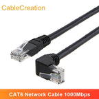 CAT6 Ethernet Cable LAN Cable Network Cable Gold Plated Laptop Router Cat6 Right Angle Ethernet Cable RJ45 Network Patch Cord Cable For Laptop Game Console Stevvex