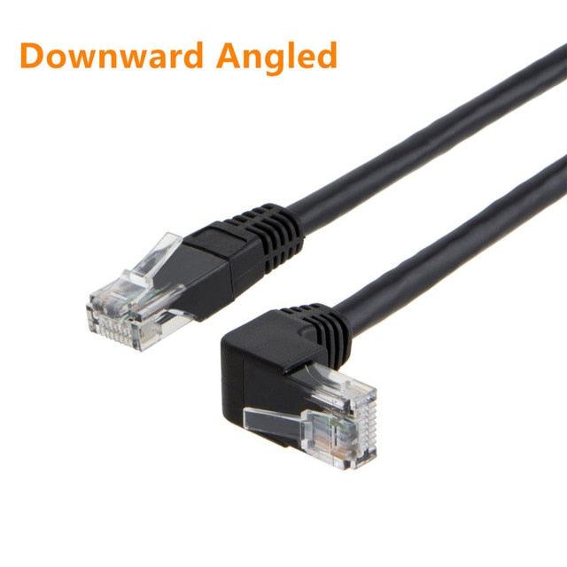 CAT6 Ethernet Cable LAN Cable Network Cable Gold Plated Laptop Router Cat6 Right Angle Ethernet Cable RJ45 Network Patch Cord Cable For Laptop Game Console Stevvex
