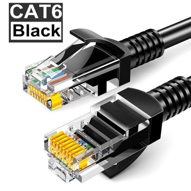 Cat6 Round Ethernet Cable RJ45 Cat6 Lan Cable Internet Modem Laptop Router Network Ethernet Cable Plated RJ45 Connectors Ethernet LAN Cable For Laptop Game Console Stevvex