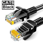Cat6 Round Ethernet Cable RJ45 Cat6 Lan Cable Internet Modem Laptop Router Network Ethernet Cable Plated RJ45 Connectors Ethernet LAN Cable For Laptop Game Console Stevvex
