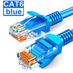 Cat6 Round Ethernet Cable RJ45 Cat6 Lan Cable Internet Modem Laptop Router Network Ethernet Cable Plated RJ45 Connectors Ethernet LAN Cable For Laptop Game Console Stevvex