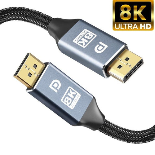 1m/2m/5m High Speed 1.4Gbp Slim and Flexible Ultra HD 8K 4K 144Hz 165Hz Display Port Adapter For Monitor PC Laptop Projector Stevvex