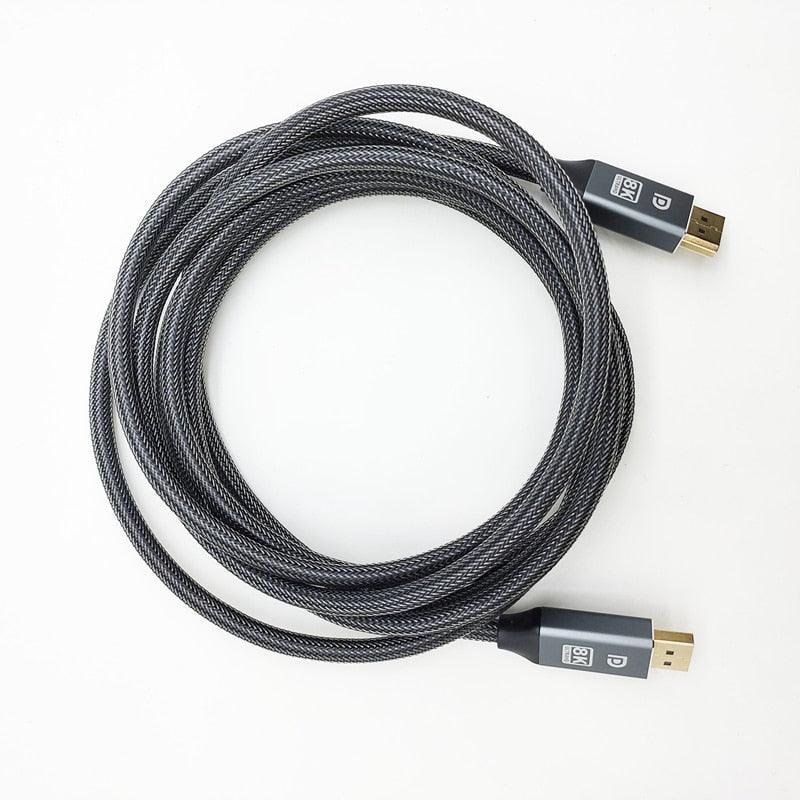 1m/2m/5m High Speed 1.4Gbp Slim and Flexible Ultra HD 8K 4K 144Hz 165Hz Display Port Adapter For Monitor PC Laptop Projector Stevvex