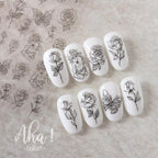 Nail Glue Stickers Stars Moon Cartoon Rabbit Panda Flower Nail Decoration Decals Nail Sticker Nail Art Decorations Design Decoration Acrylic Nail Supplies Designer Nail Decorations for Women Girls Kids 3D Nail Art Stickers Decals Stevvex